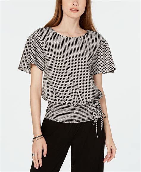 michael kors tops tj maxx|michael kors smocked waist top.